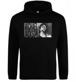 Мужская толстовка (худи) Michael Jackson's face Серый меланж фото