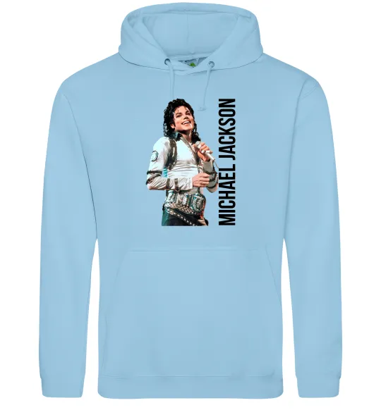 Жіноча толстовка (худі) Майкл Джексон на сцені Блакитний фото