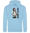 Жіноча толстовка (худі) Майкл Джексон на сцені Блакитний фото