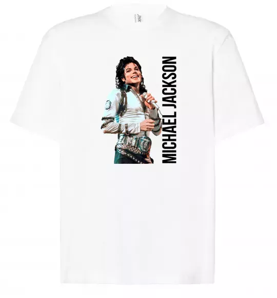 Футболка Оверсайз Майкл Джексон на сцені Білий фото