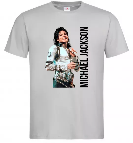 Чоловіча футболка Майкл Джексон на сцені Сірий фото