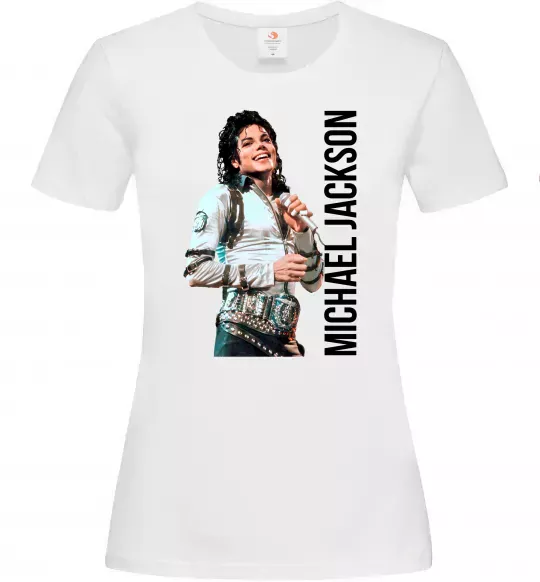 Женская футболка Майкл Джексон на сцені Белый фото