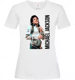 Женская футболка Майкл Джексон на сцені Белый фото