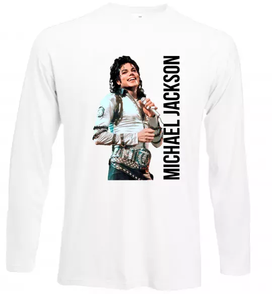 Лонгслів Майкл Джексон на сцені Білий фото