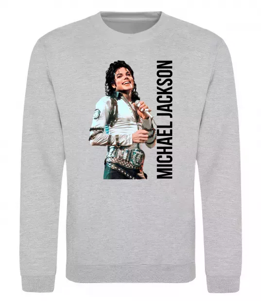 Світшот Майкл Джексон на сцені Сірий меланж фото