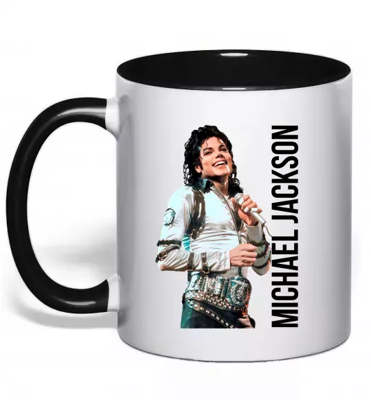 Чашка с цветной ручкой Майкл Джексон на сцені Черный фото