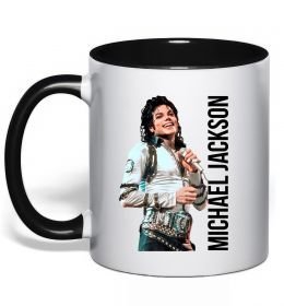 Чашка з кольоровою ручкою Майкл Джексон на сцені Чашка з кольоровою ручкою Майкл Джексон на сцені