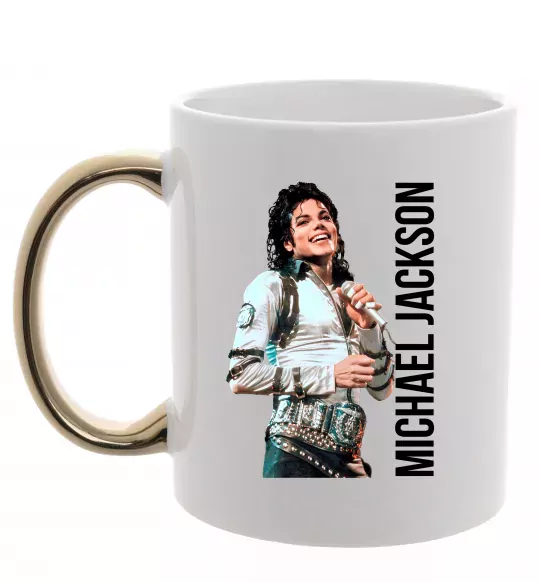 Чашка с цветной ручкой Майкл Джексон на сцені Золото фото