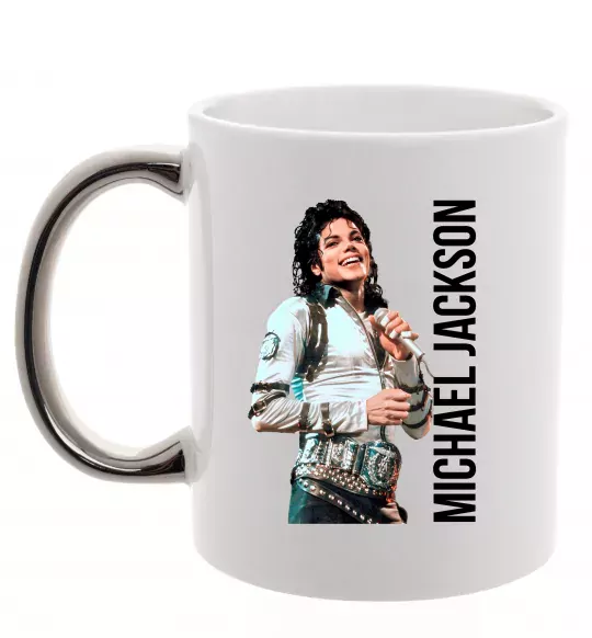 Чашка с цветной ручкой Майкл Джексон на сцені Серебро фото