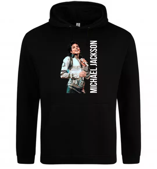 Женская толстовка (худи) Майкл Джексон на сцені Черный фото