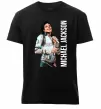 Мужская премиум футболка Майкл Джексон на сцені Черный фото