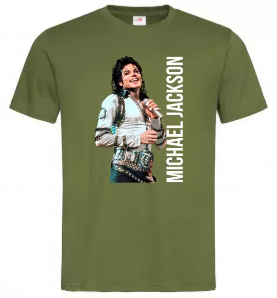 Чоловіча футболка Майкл Джексон на сцені Оливковий фото