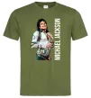 Чоловіча футболка Майкл Джексон на сцені Оливковий фото