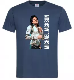 Чоловіча футболка Майкл Джексон на сцені Темно-синій фото
