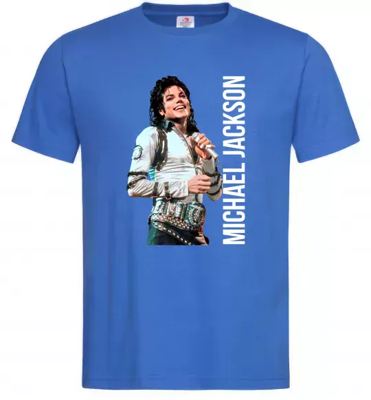 Чоловіча футболка Майкл Джексон на сцені Яскраво-синій фото