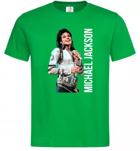 Чоловіча футболка Майкл Джексон на сцені Зелений фото