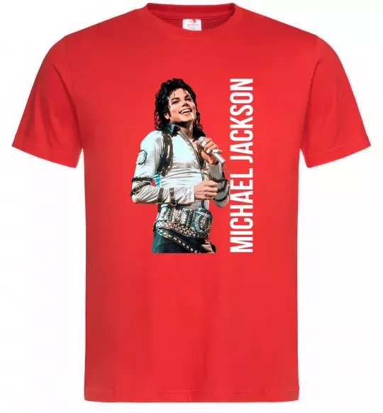Чоловіча футболка Майкл Джексон на сцені Червоний фото