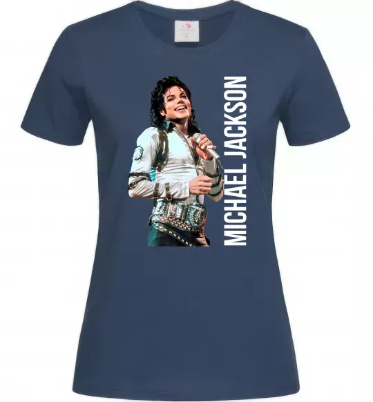 Женская футболка Майкл Джексон на сцені Темно-синий фото