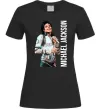 Женская футболка Майкл Джексон на сцені Черный Женская футболка Майкл Джексон на сцені Черный фото
