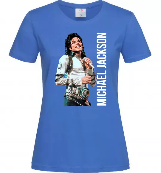 Женская футболка Майкл Джексон на сцені Ярко-синий фото