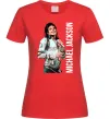 Женская футболка Майкл Джексон на сцені Красный Женская футболка Майкл Джексон на сцені Красный фото