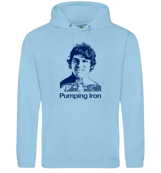 Мужская толстовка (худи) Pumping Iron Голубой фото