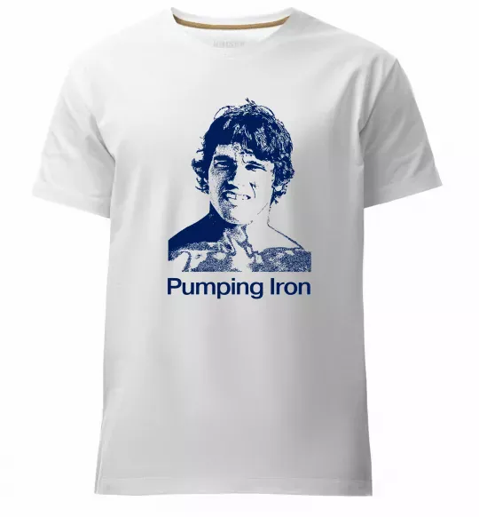Мужская премиум футболка Pumping Iron Белый фото