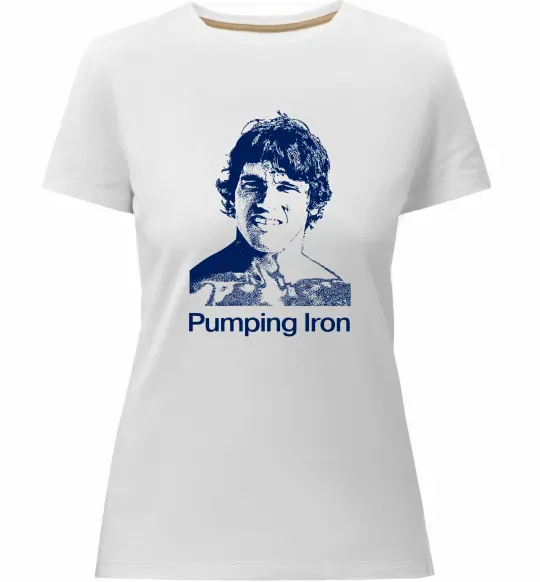 Жіноча преміум футболка Pumping Iron Білий фото