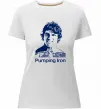 Жіноча преміум футболка Pumping Iron Білий фото
