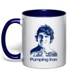 Чашка с цветной ручкой Pumping Iron Глубокий темно-синий фото