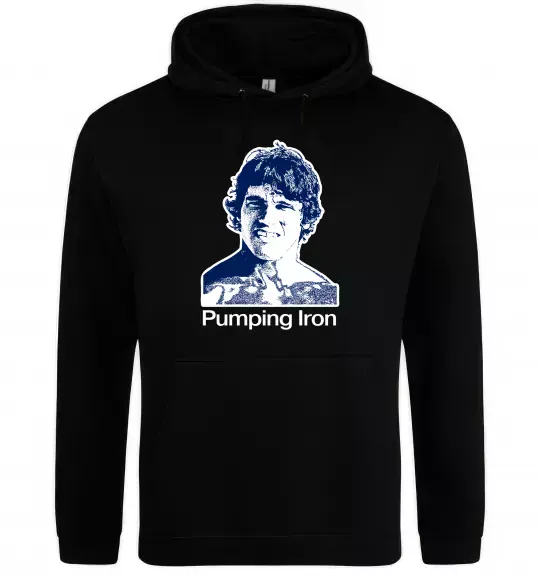 Мужская толстовка (худи) Pumping Iron Черный фото
