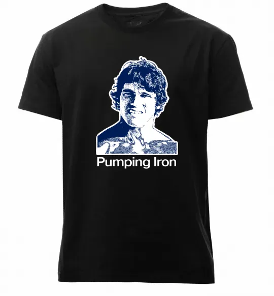 Мужская премиум футболка Pumping Iron Черный фото