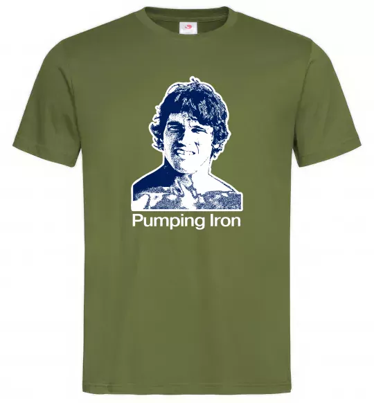 Мужская футболка Pumping Iron Оливковый фото