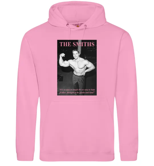 Мужская толстовка (худи) Арнольд Шварценеггер The Smiths Розовый фото