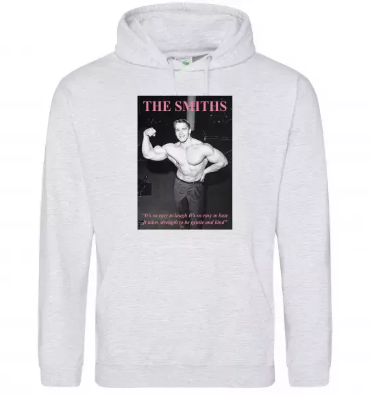 Жіноча толстовка (худі) Арнольд Шварценеггер The Smiths Сірий меланж фото