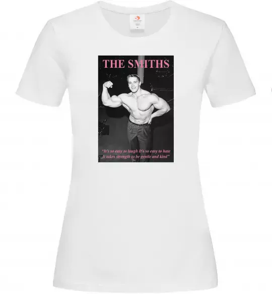 Женская футболка Арнольд Шварценеггер The Smiths Белый фото