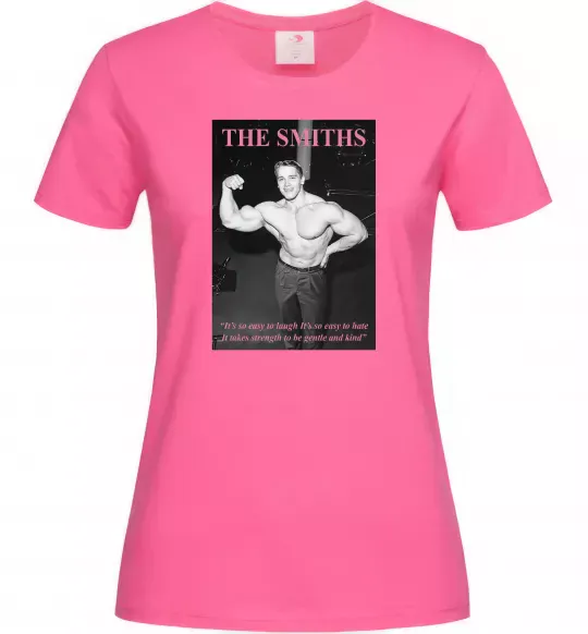 Женская футболка Арнольд Шварценеггер The Smiths Ярко-розовый фото