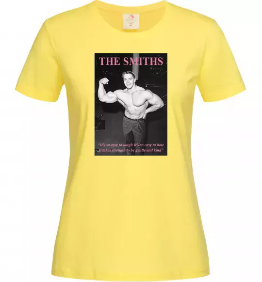 Женская футболка Арнольд Шварценеггер The Smiths Лимонный фото