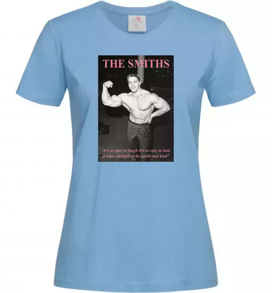 Женская футболка Арнольд Шварценеггер The Smiths Голубой фото