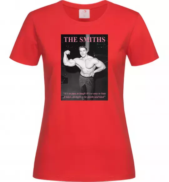 Женская футболка Арнольд Шварценеггер The Smiths Красный фото