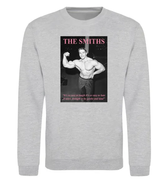 Світшот Арнольд Шварценеггер The Smiths Сірий меланж фото