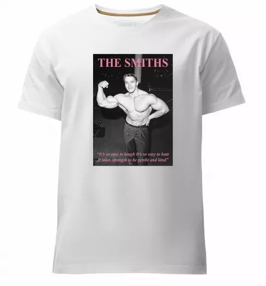 Чоловіча преміум футболка Арнольд Шварценеггер The Smiths Білий фото