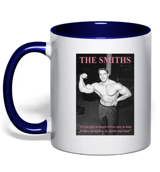 Чашка з кольоровою ручкою Арнольд Шварценеггер The Smiths Глибокий темно-синій фото
