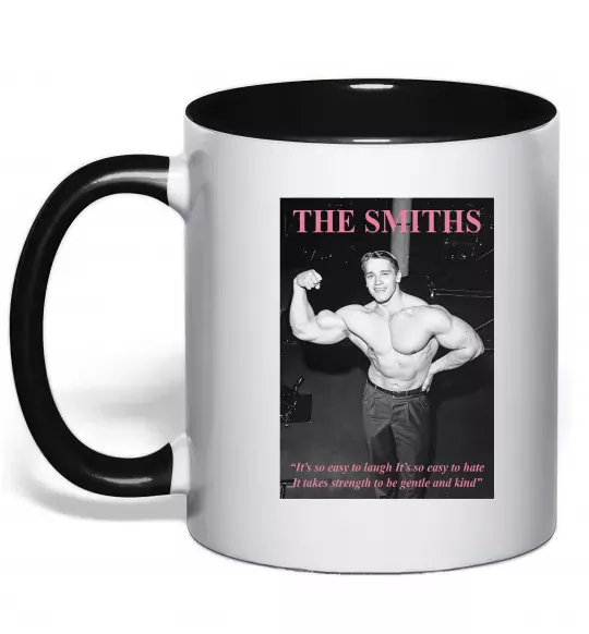 Чашка з кольоровою ручкою Арнольд Шварценеггер The Smiths Чорний фото