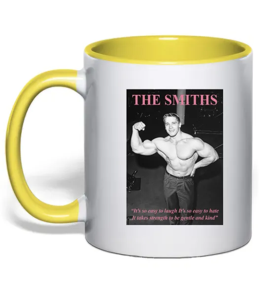 Чашка с цветной ручкой Арнольд Шварценеггер The Smiths Лимонный фото