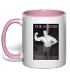 Чашка з кольоровою ручкою Арнольд Шварценеггер The Smiths Ніжно рожевий фото