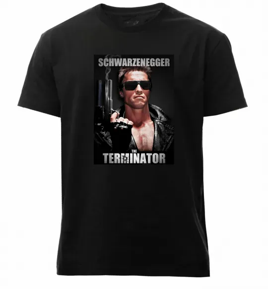 Чоловіча преміум футболка Schwarzenegger The Terminator Чорний фото