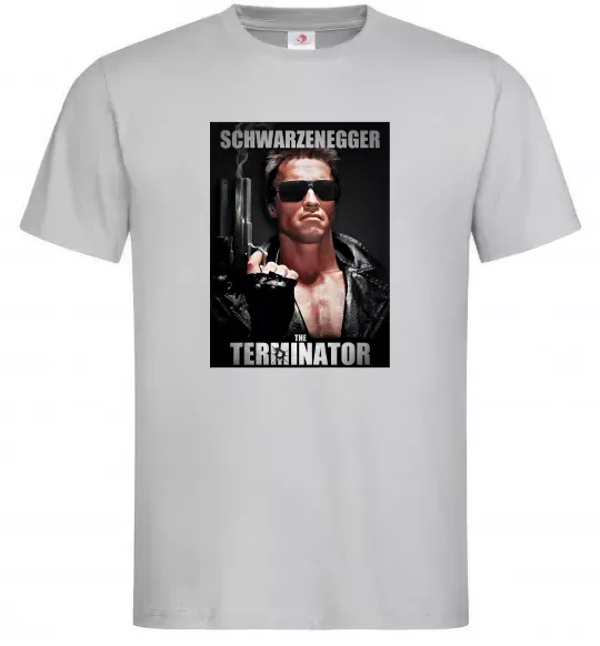 Чоловіча футболка Schwarzenegger The Terminator Сірий фото