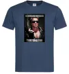 Чоловіча футболка Schwarzenegger The Terminator Темно-синій фото