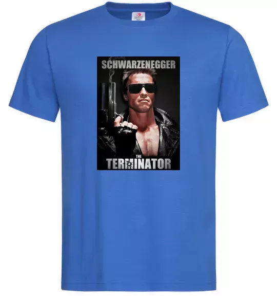 Чоловіча футболка Schwarzenegger The Terminator Яскраво-синій фото